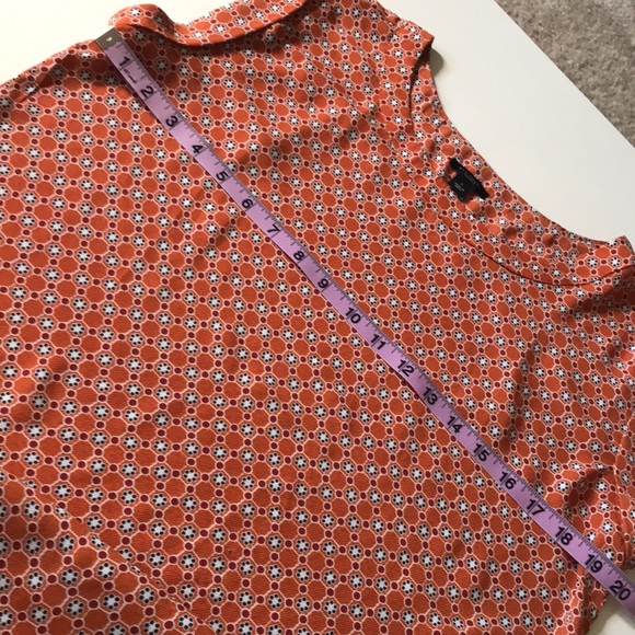 🎃Ann Taylor Factory- orange sleeveless blouse-S - Picture 4 of 10
